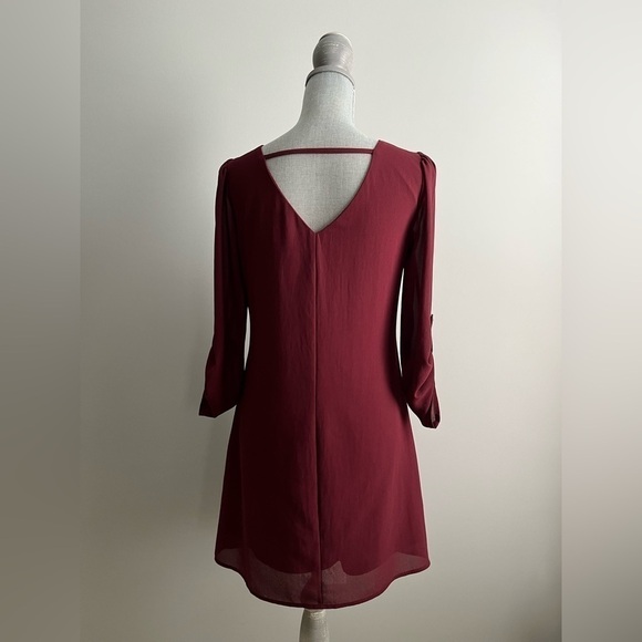 Everyday Speechless Maroon Dress Size Medium - Picture 2 of 7